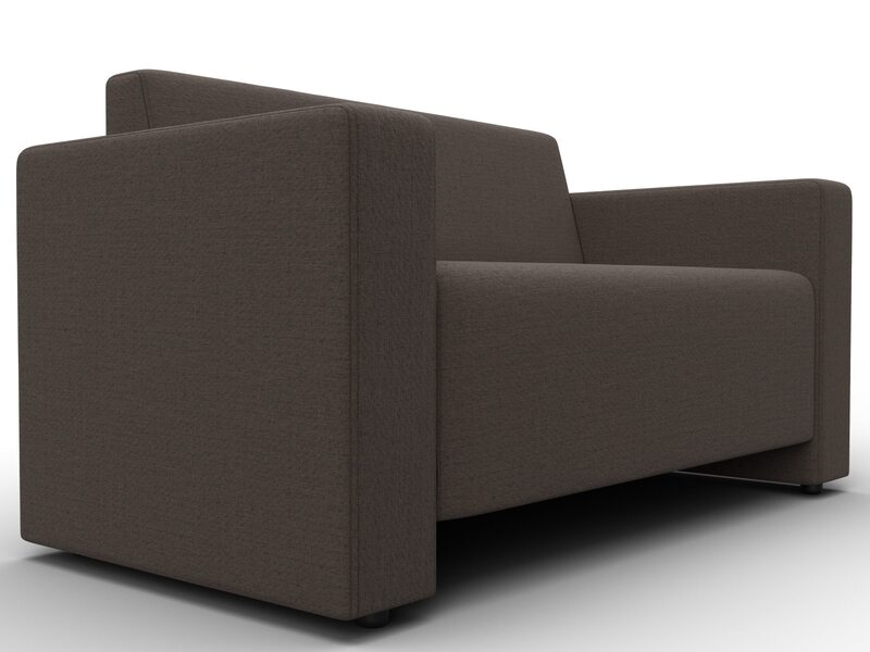 Диван прямой Лига-093, Рогожка, Амур 05 коричневый