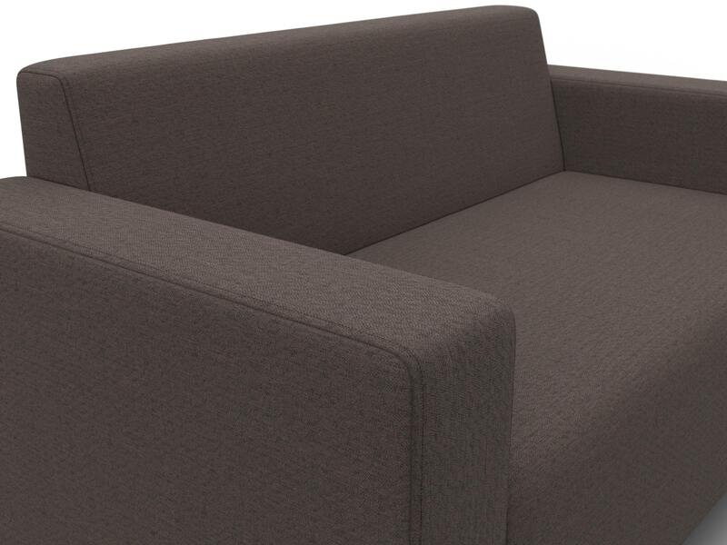 Диван прямой Лига-093, Рогожка, Амур 05 коричневый