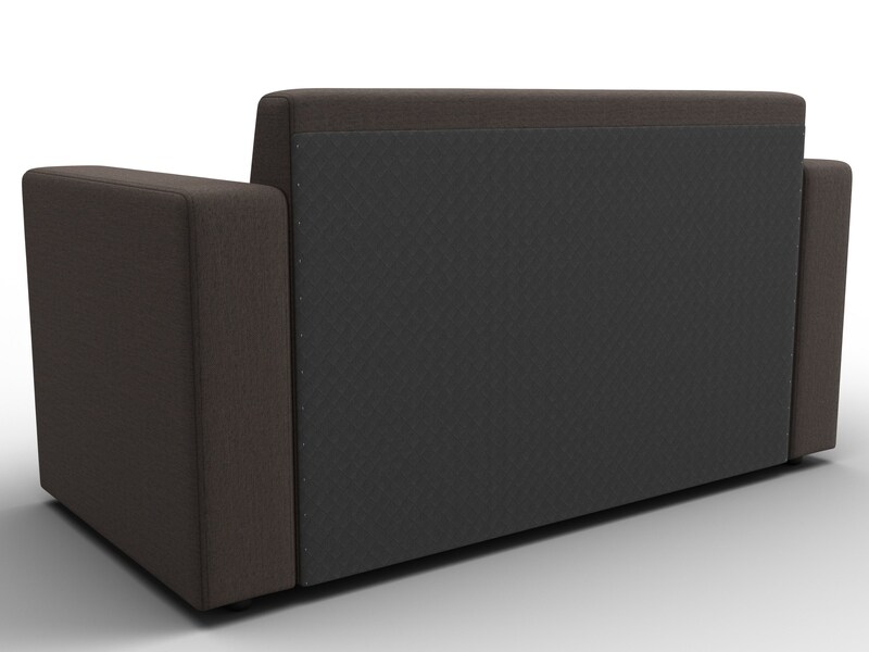 Диван прямой Лига-093, Рогожка, Амур 05 коричневый