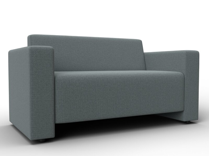 Диван прямой Лига-093, Рогожка, Амур 07 серый