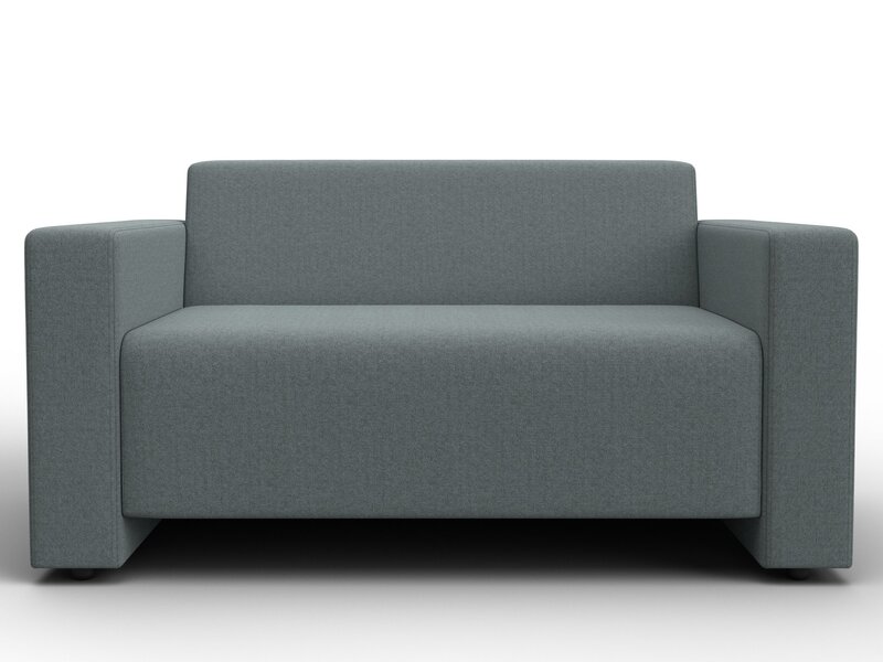 Диван прямой Лига-093, Рогожка, Амур 07 серый