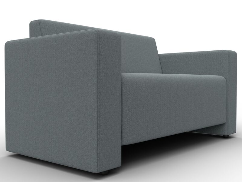 Диван прямой Лига-093, Рогожка, Амур 07 серый