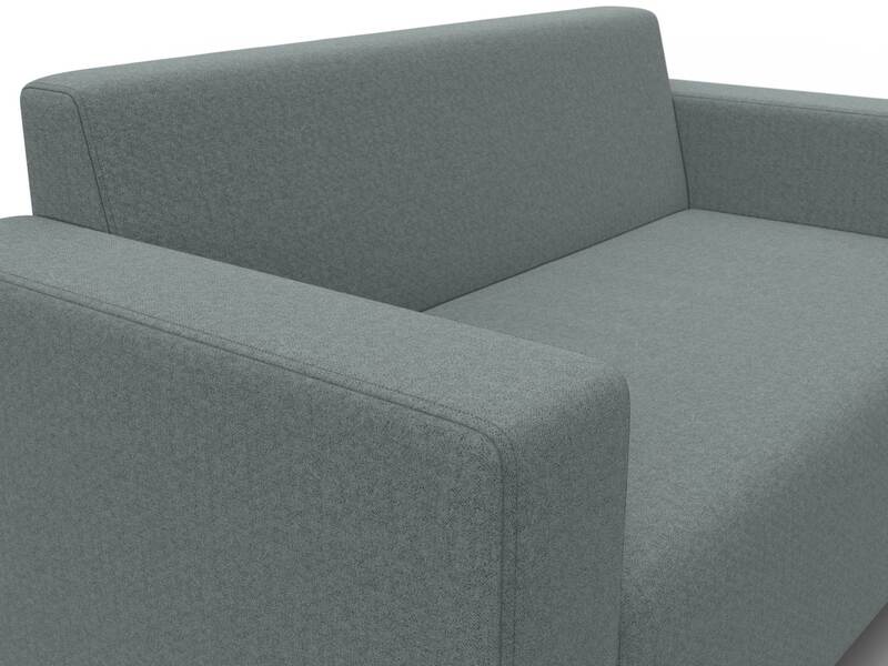 Диван прямой Лига-093, Рогожка, Амур 07 серый