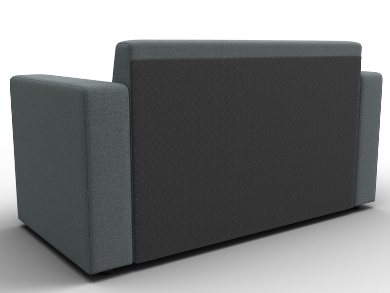 Диван прямой Лига-093, Рогожка, Амур 07 серый