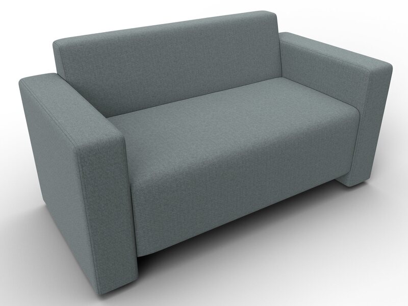 Диван прямой Лига-093, Рогожка, Амур 07 серый