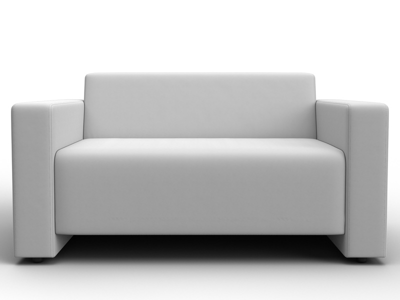 Диван прямой Лига-093, Экокожа, Белый