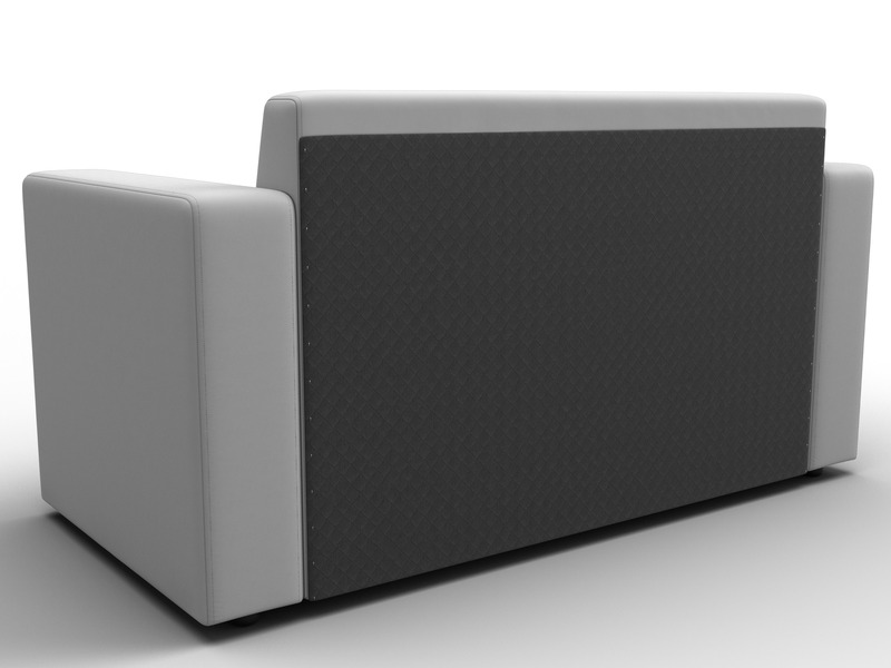 Диван прямой Лига-093, Экокожа, Белый