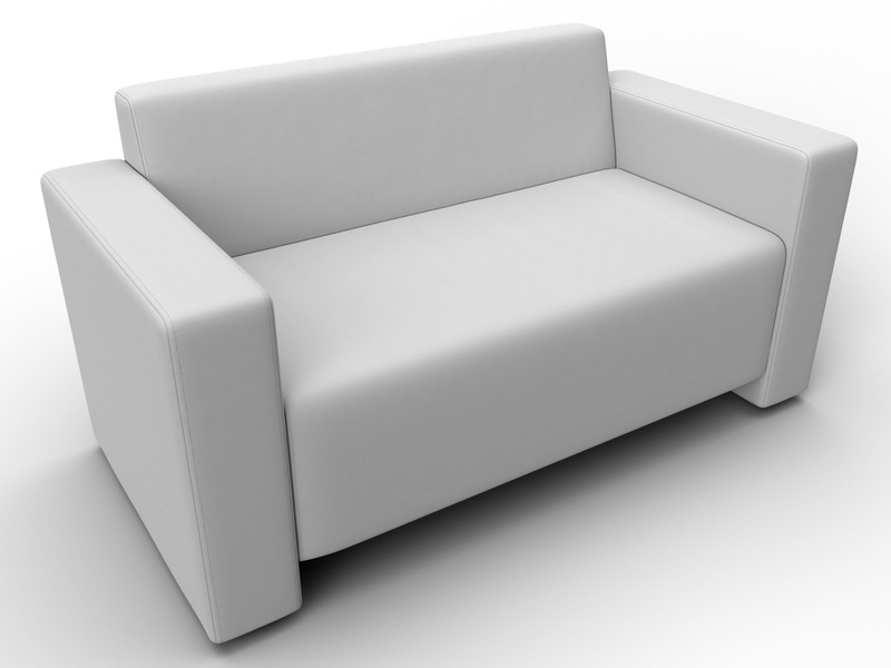 Диван прямой Лига-093, Экокожа, Белый