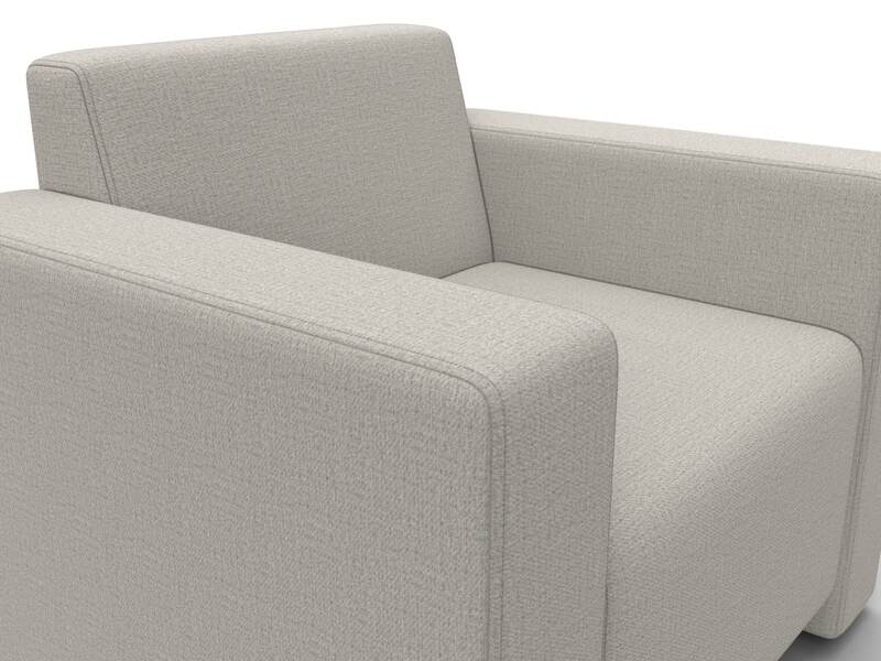 Кресло Лига-093, Рогожка, Амур 02 бежевый