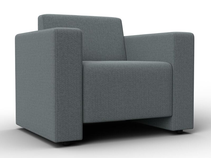 Кресло Лига-093, Рогожка, Амур 07 серый