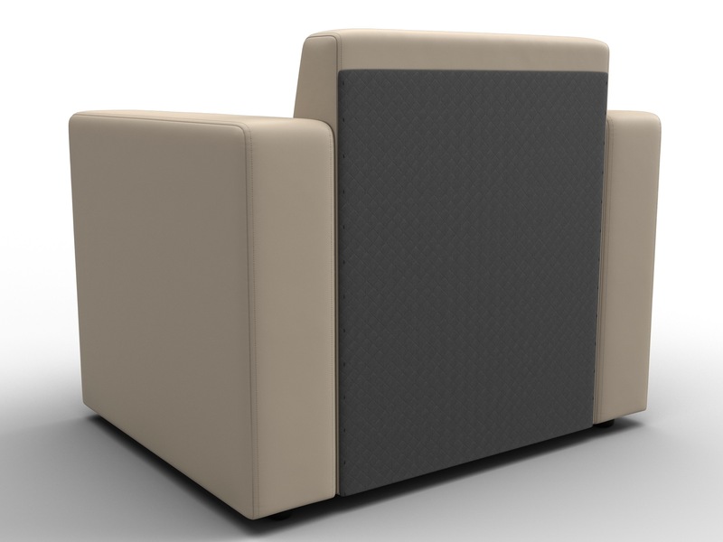 Кресло Лига-093, Экокожа, Бежевый