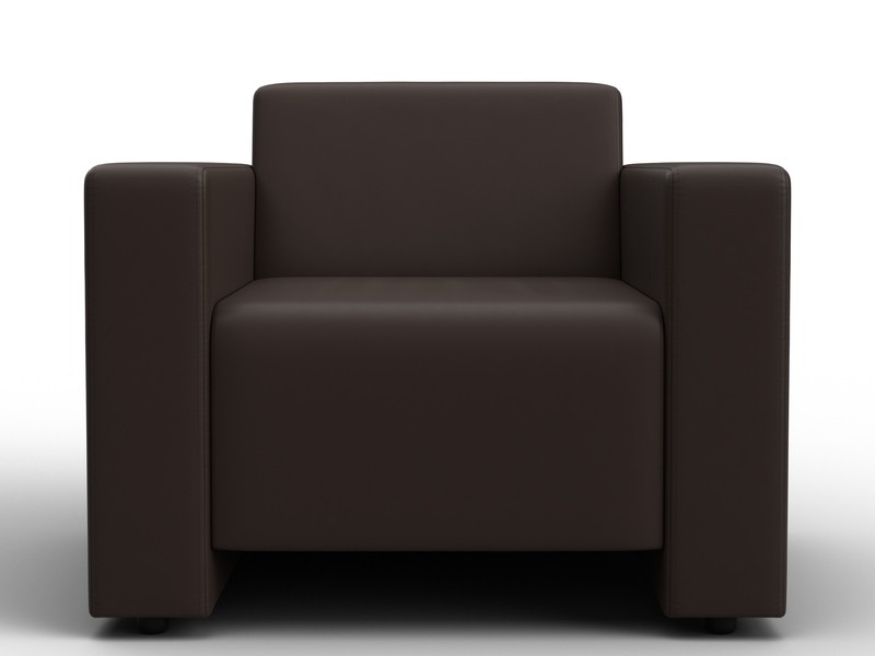 Кресло Лига-093, Экокожа, Коричневый