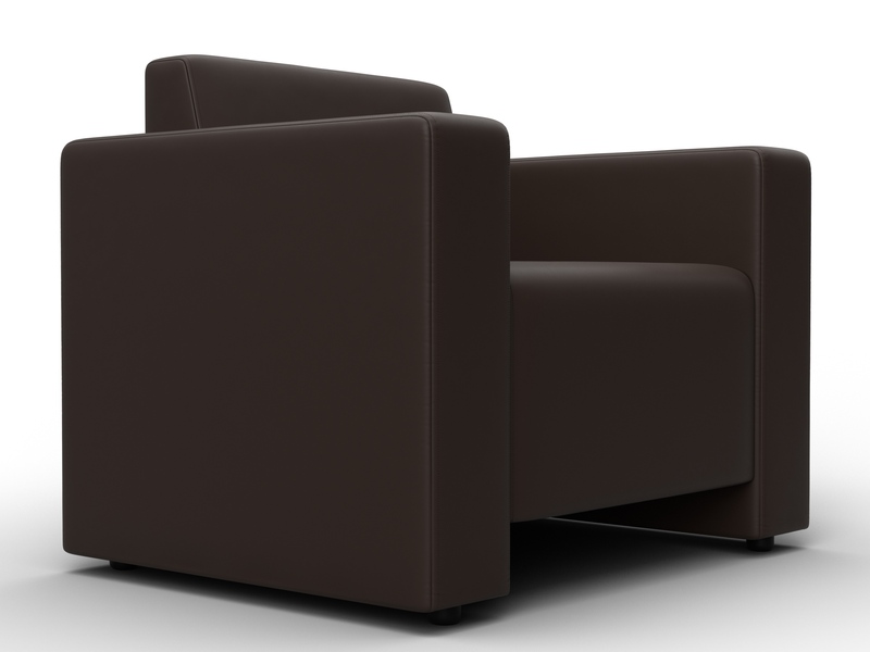 Кресло Лига-093, Экокожа, Коричневый