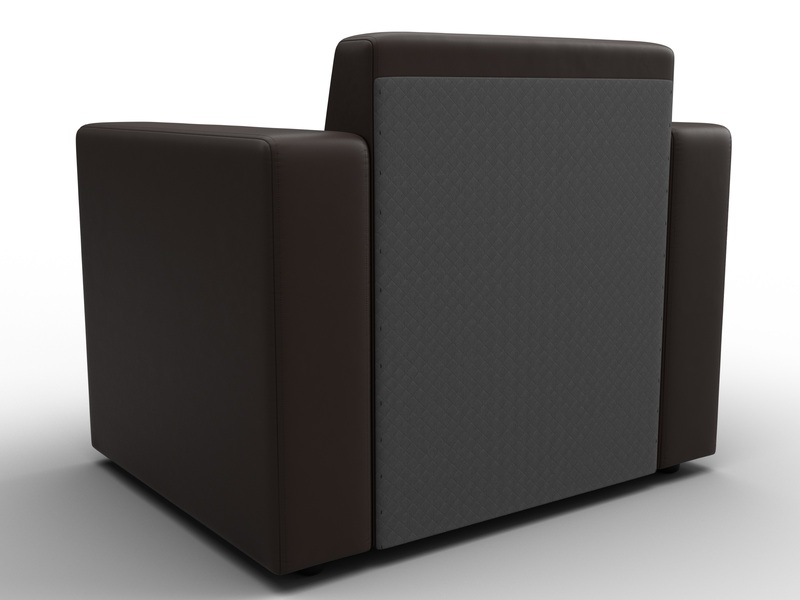 Кресло Лига-093, Экокожа, Коричневый