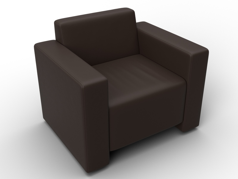 Кресло Лига-093, Экокожа, Коричневый