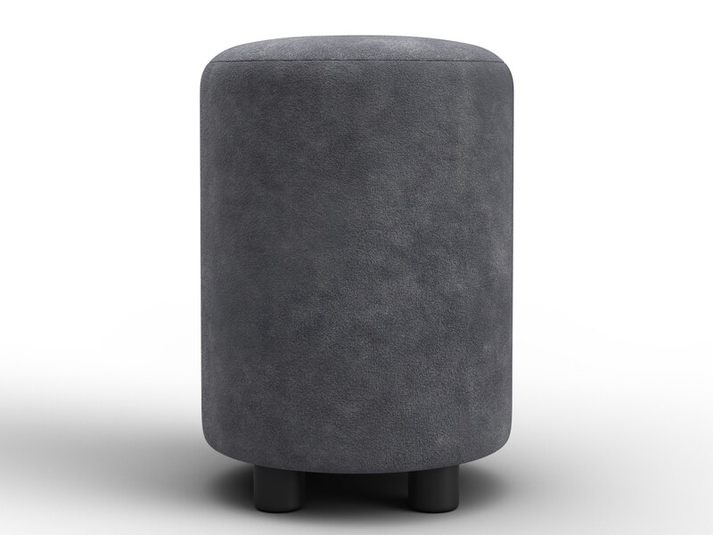 Пуф 001, Велюр, BRUT 16 темно-серый