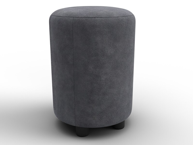 Пуф 001, Велюр, BRUT 16 темно-серый