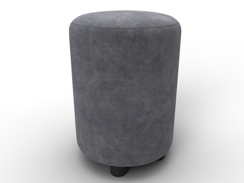 Пуф 001, Велюр, BRUT 16 темно-серый