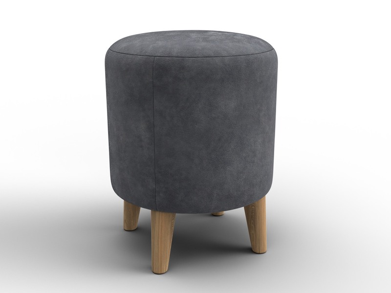Пуф 002, Велюр, BRUT 16 темно-серый