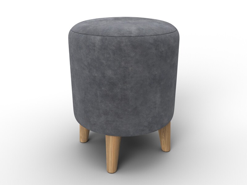 Пуф 002, Велюр, BRUT 16 темно-серый