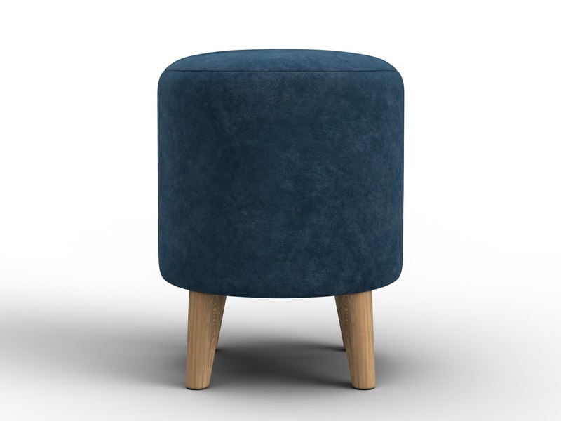 Пуф 002, Велюр, BRUT 11 синий