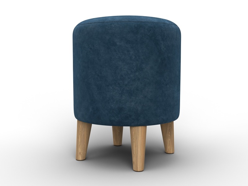 Пуф 002, Велюр, BRUT 11 синий