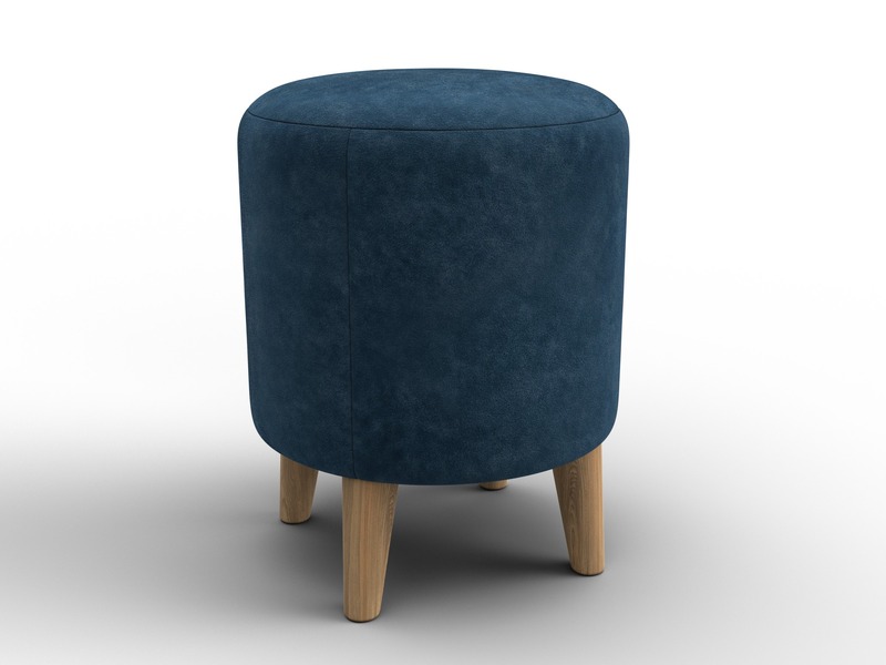 Пуф 002, Велюр, BRUT 11 синий