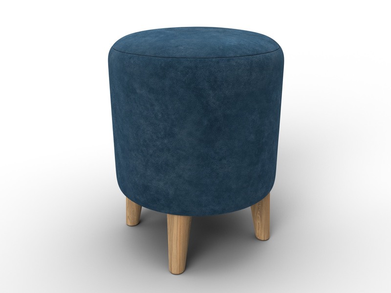 Пуф 002, Велюр, BRUT 11 синий