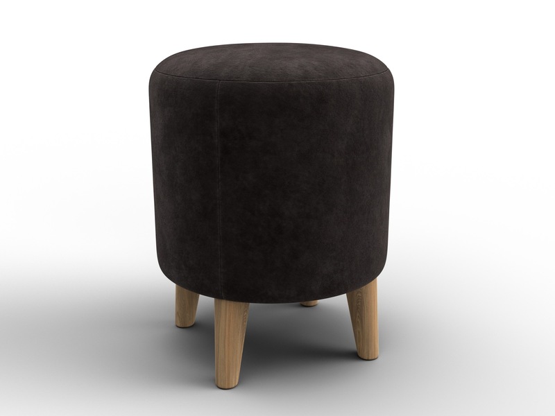 Пуф 002, Велюр, BRUT 17 коричневый
