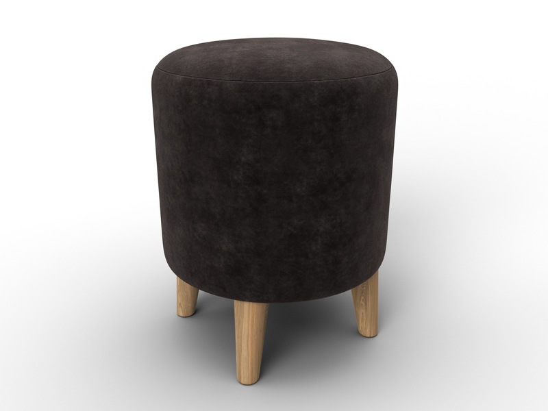 Пуф 002, Велюр, BRUT 17 коричневый