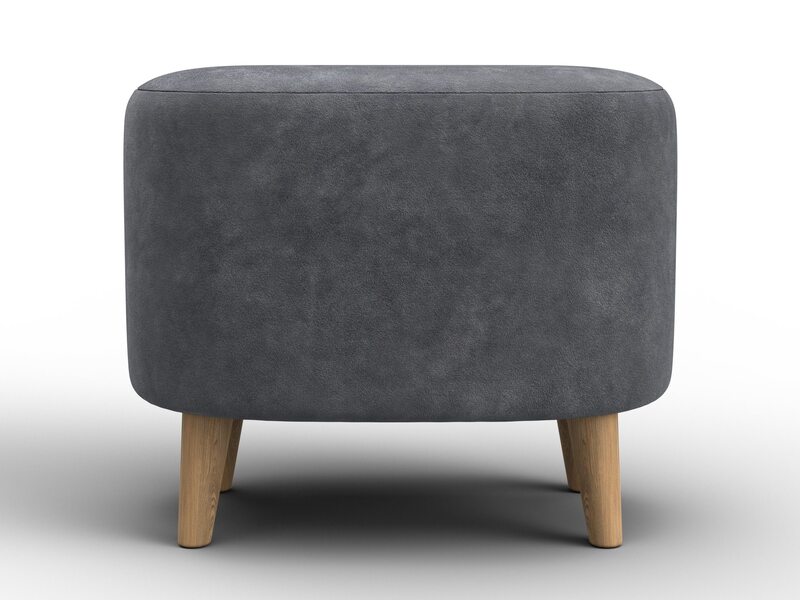 Пуф 003, Велюр, BRUT 16 темно-серый