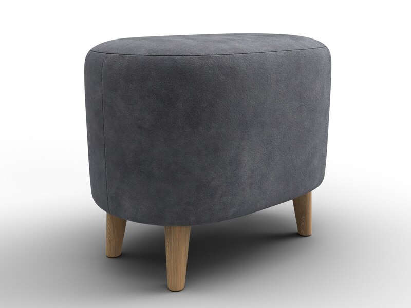 Пуф 003, Велюр, BRUT 16 темно-серый