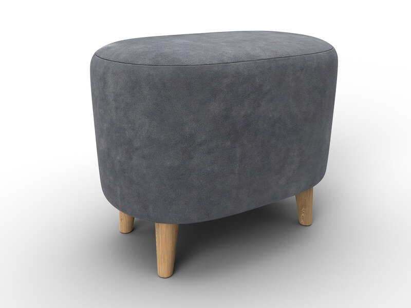 Пуф 003, Велюр, BRUT 16 темно-серый