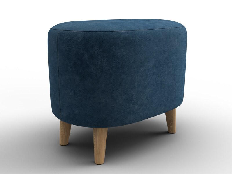 Пуф 003, Велюр, BRUT 11 синий