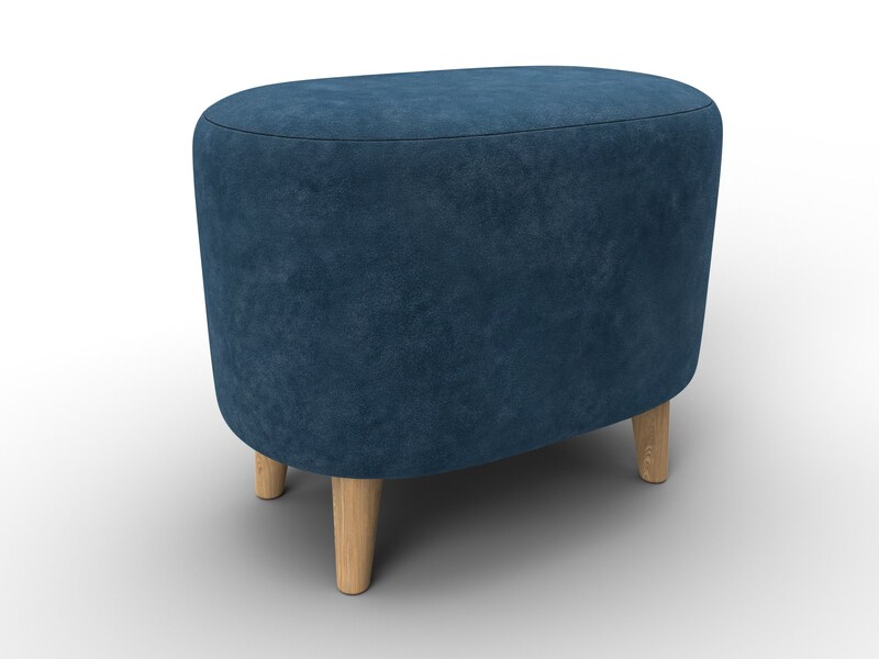 Пуф 003, Велюр, BRUT 11 синий