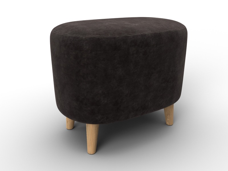 Пуф 003, Велюр, BRUT 17 коричневый