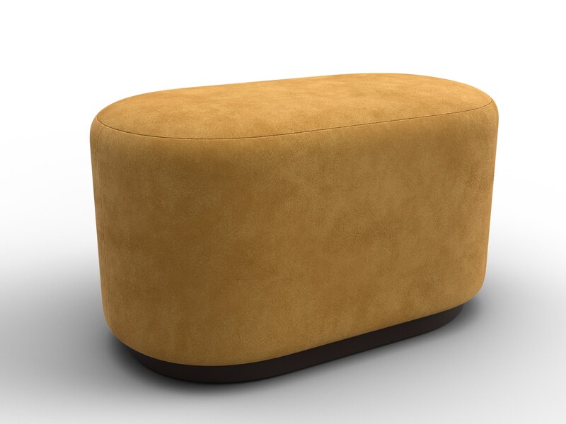 Пуф 007, Велюр;Экокожа, BRUT 10 желтый