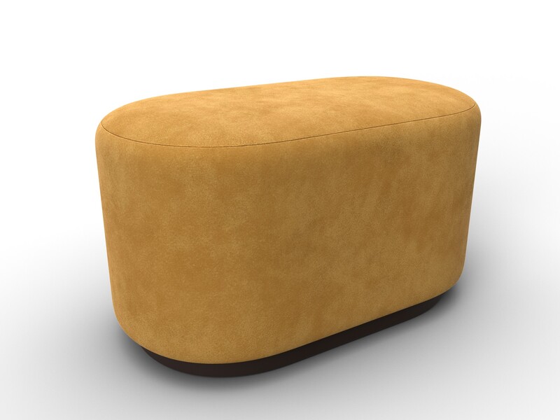 Пуф 007, Велюр;Экокожа, BRUT 10 желтый