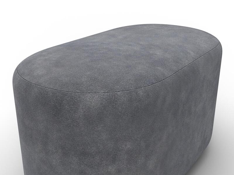 Пуф 007, Велюр;Экокожа, BRUT 16 темно-серый