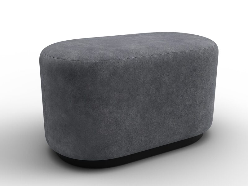 Пуф 007, Велюр;Экокожа, BRUT 16 темно-серый