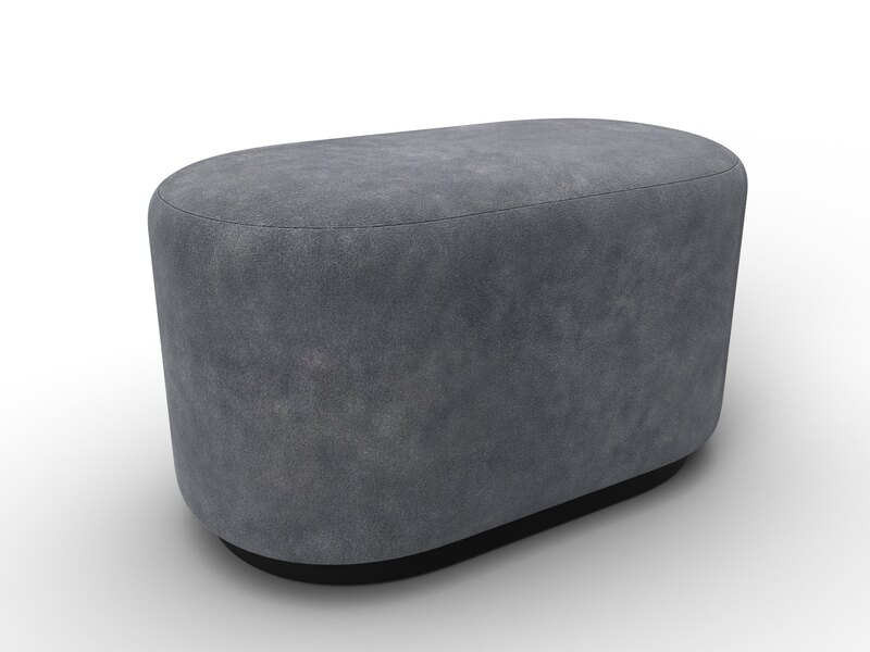 Пуф 007, Велюр;Экокожа, BRUT 16 темно-серый