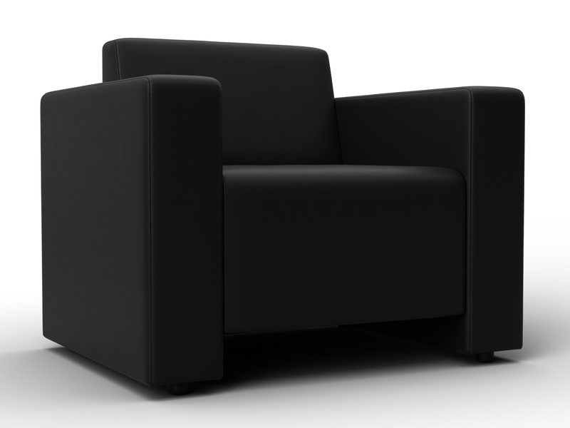 Кресло Лига-093, Экокожа, Черный