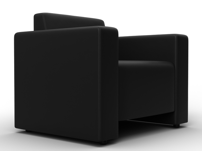 Кресло Лига-093, Экокожа, Черный