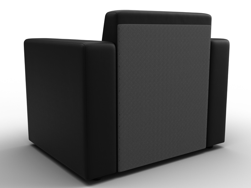 Кресло Лига-093, Экокожа, Черный