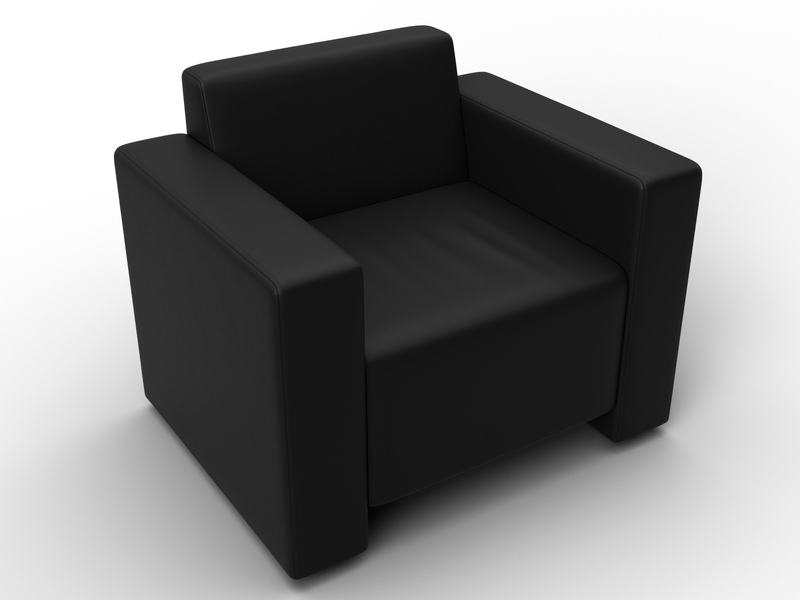 Кресло Лига-093, Экокожа, Черный