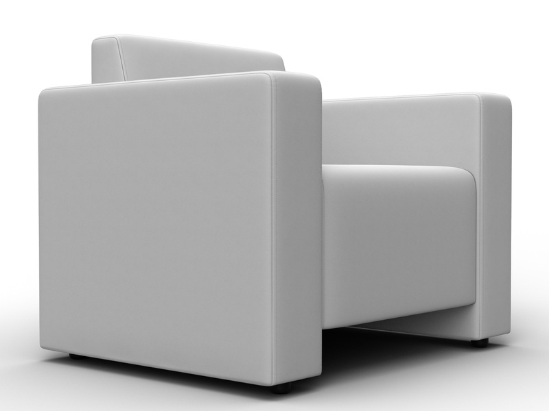 Кресло Лига-093, Экокожа, Белый