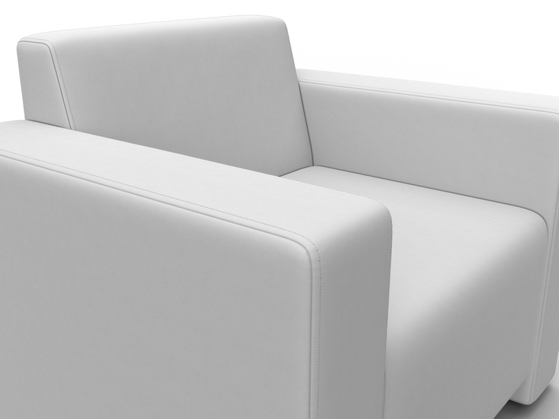 Кресло Лига-093, Экокожа, Белый