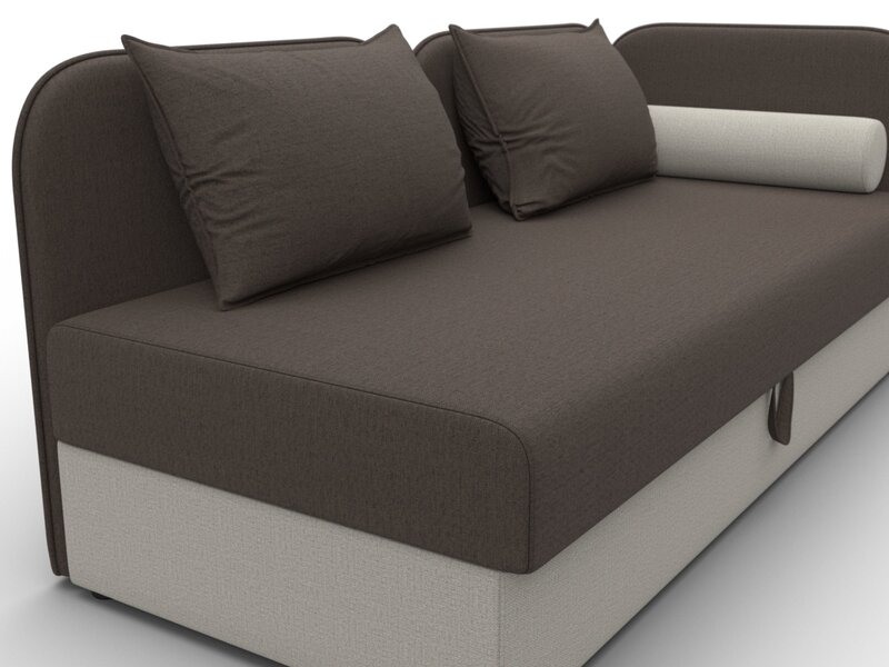 Тахта Лига-094 НПБ, Рогожка, Амур 05 коричневый;Амур 02 бежевый