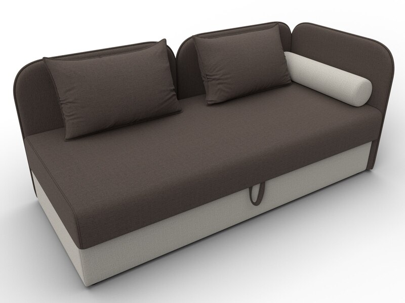 Тахта Лига-094 НПБ, Рогожка, Амур 05 коричневый;Амур 02 бежевый