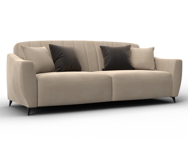 Диван-книжка Лига-095 НПБ, Велюр, SEVEN 729 бежевый